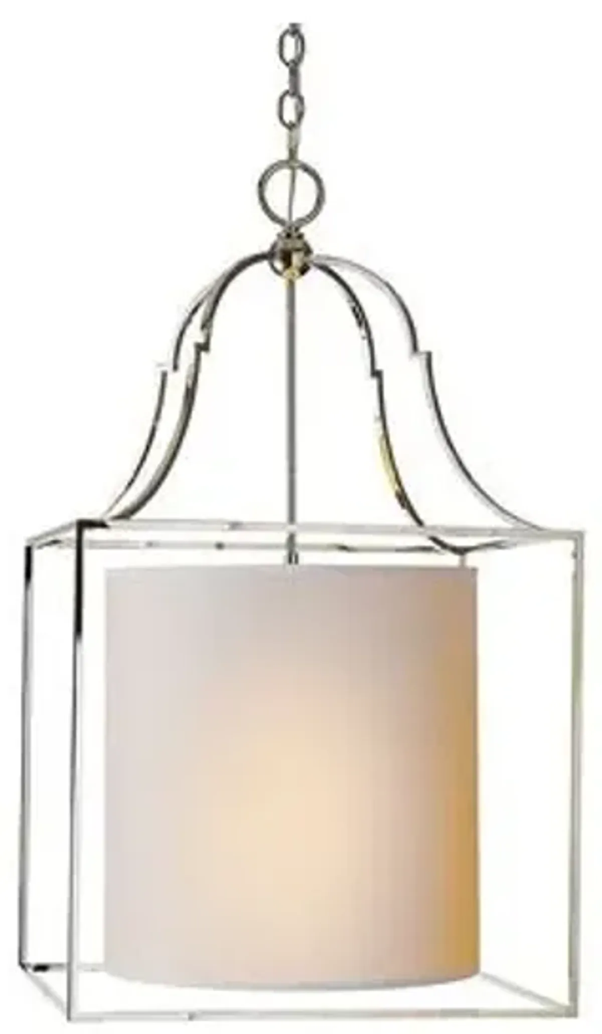 Visual Comfort - Gustavian Lantern - Polished Nickel - Silver