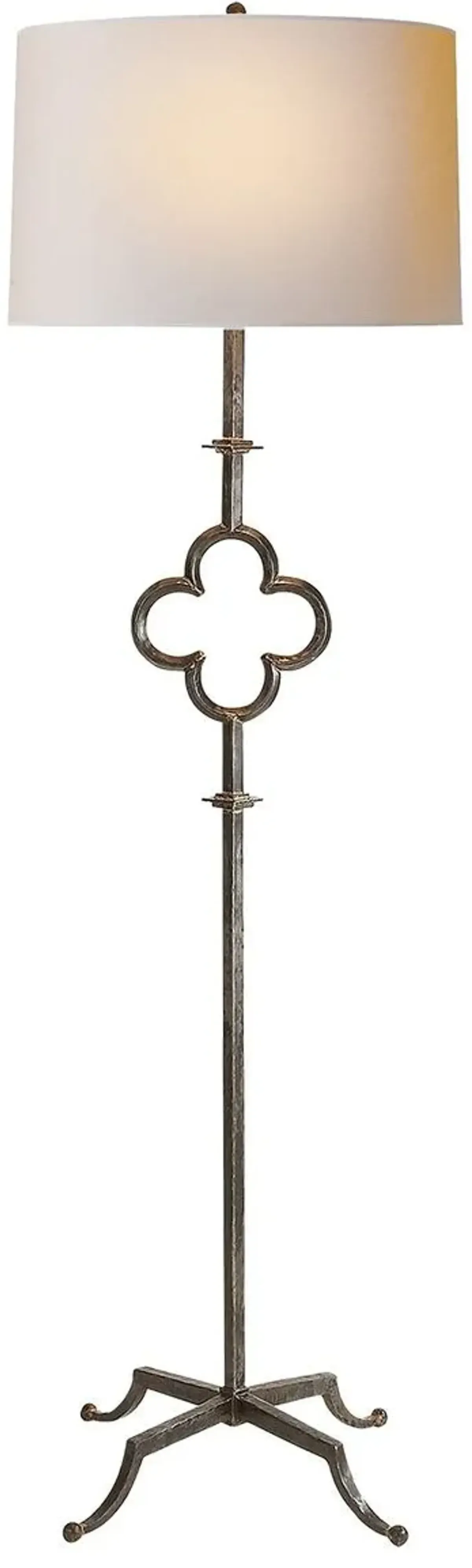 Visual Comfort - Quatrefoil Floor Lamp - Aged Iron