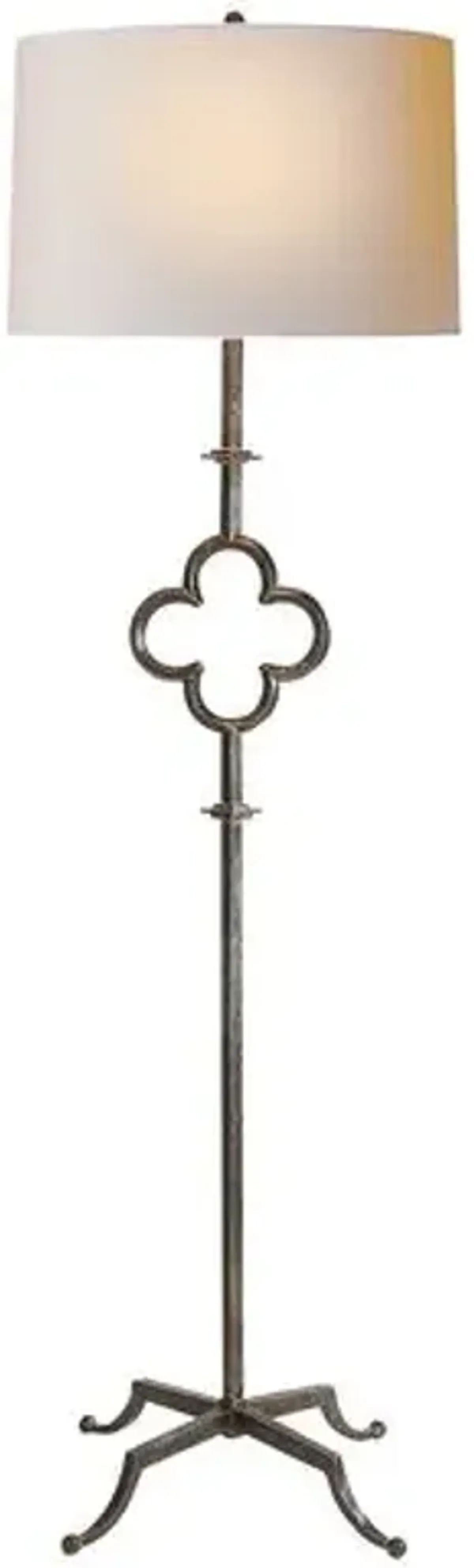 Visual Comfort - Quatrefoil Floor Lamp - Aged Iron