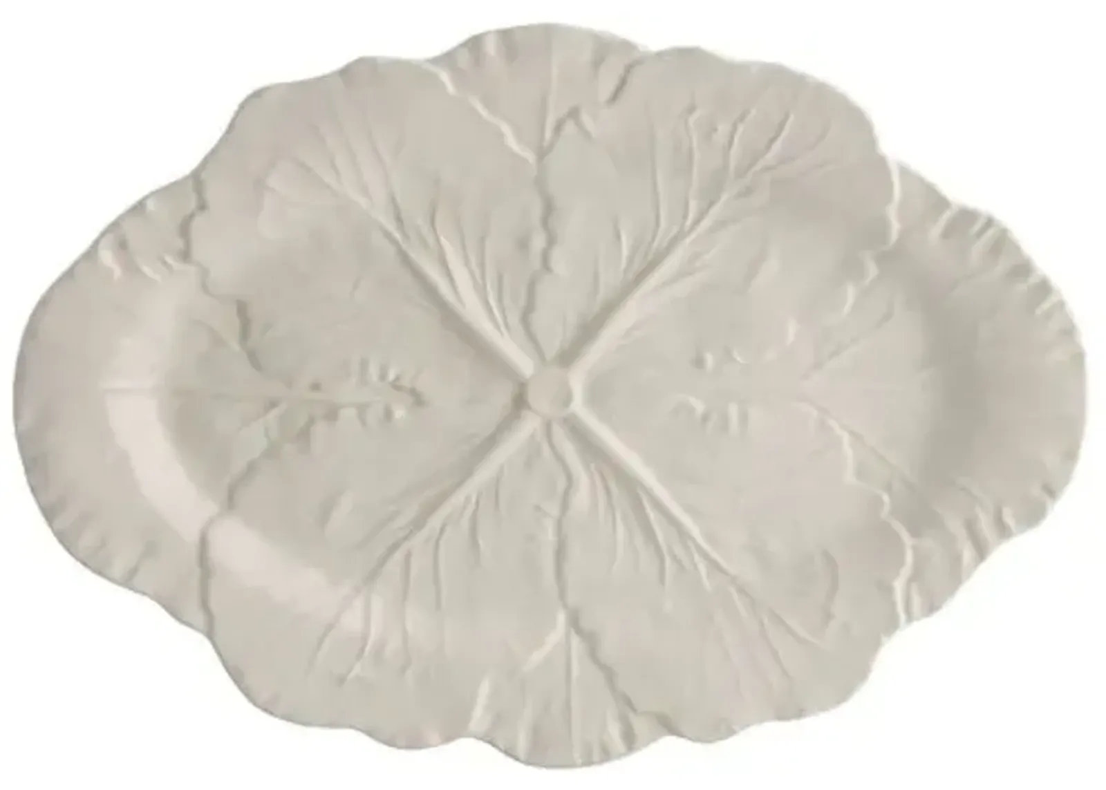 Cabbage Oval Platter - Beige - Bordallo Pinheiro