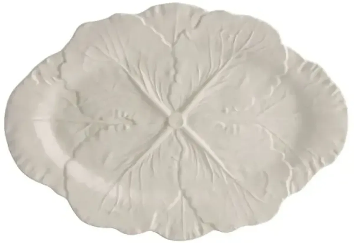 Cabbage Oval Platter - Beige - Bordallo Pinheiro