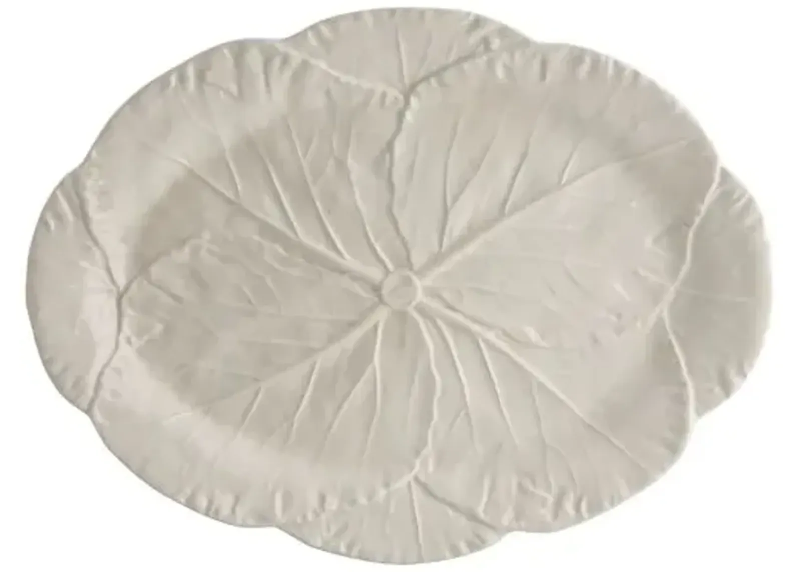 Cabbage Oval Platter - Beige - Bordallo Pinheiro