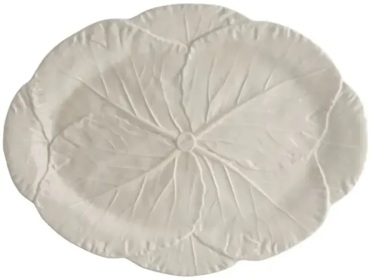 Cabbage Oval Platter - Beige - Bordallo Pinheiro