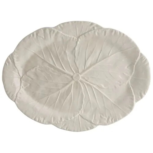 Cabbage Oval Platter - Beige - Bordallo Pinheiro