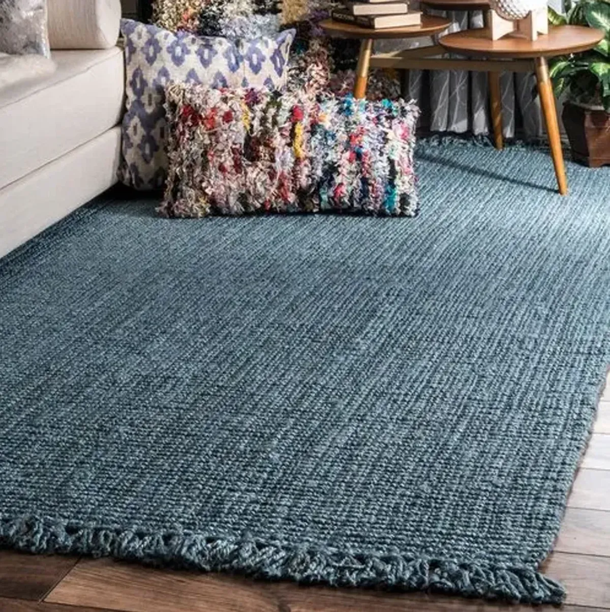 Bristol Jute Rug - Blue - Blue