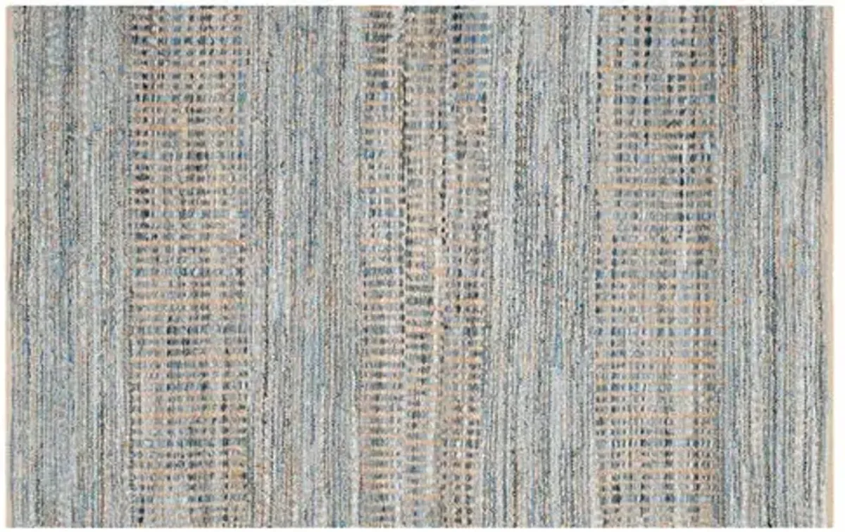 Faley Jute Rug - Natural/Blue - Blue