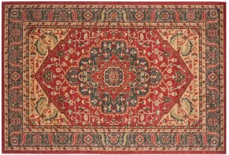 Viviana Rug - Navy/Red - Red