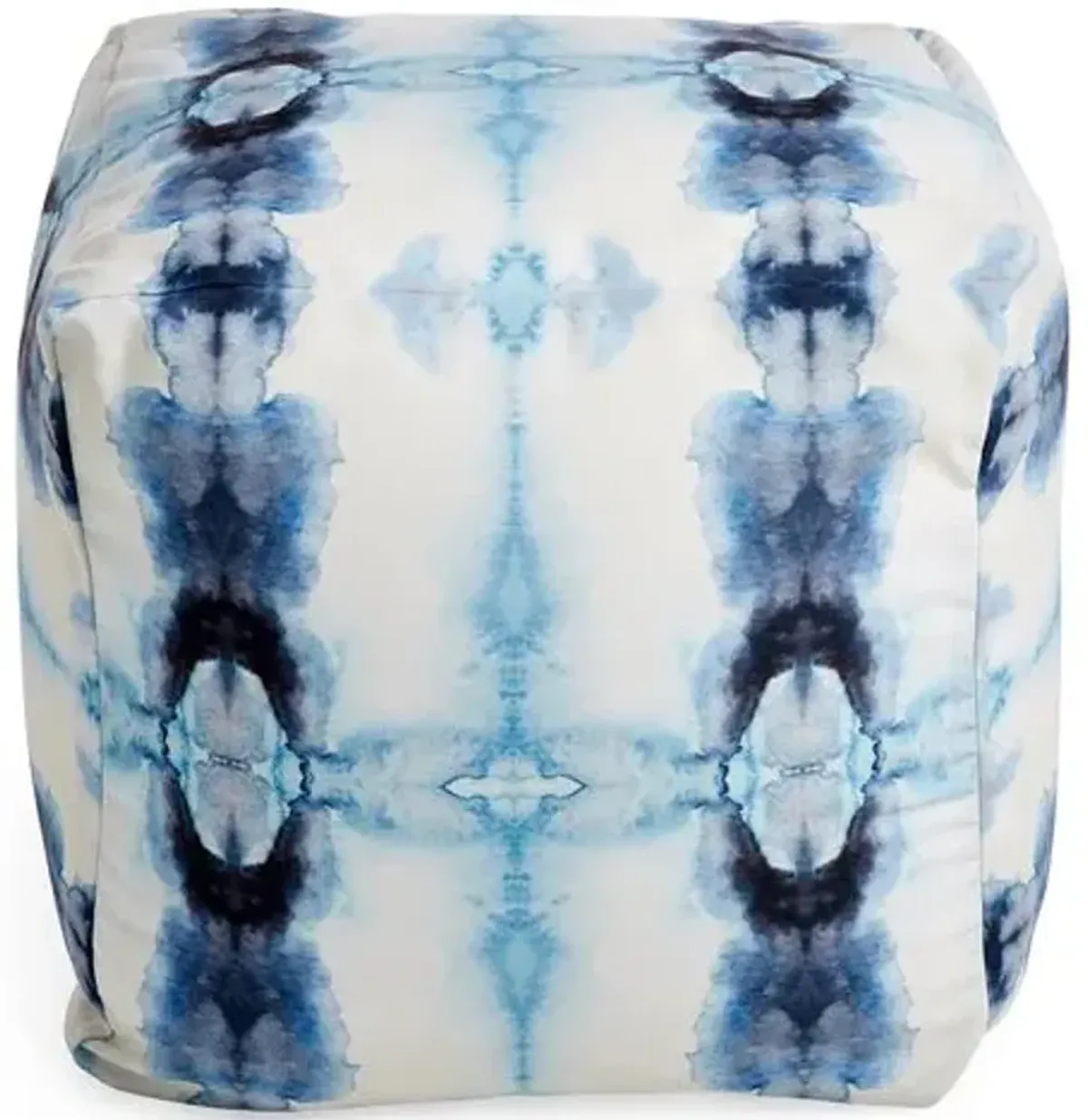 Sasha Pouf - Navy/White - Blue