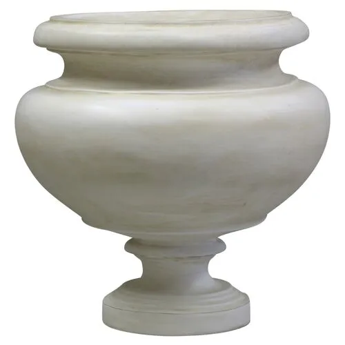 Valentino Outdoor Urn - Antiqued Stone - Gray