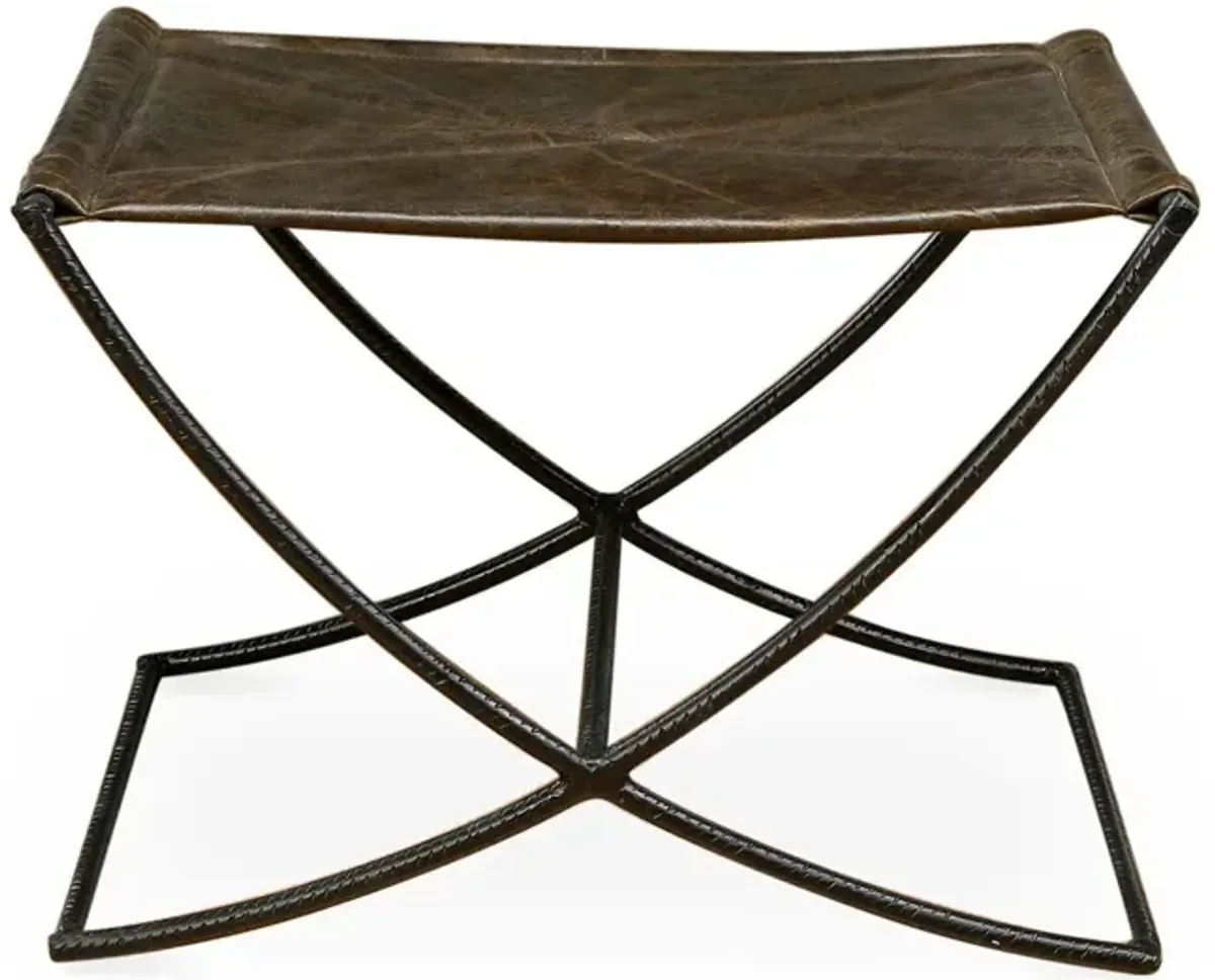 Harper Stool, Dark Brown Leather