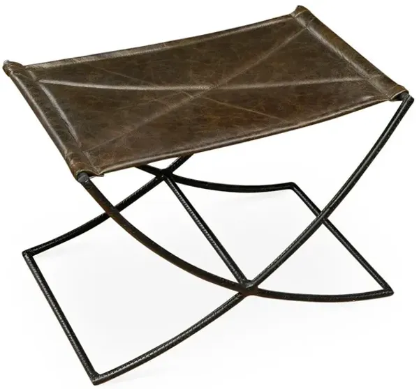 Harper Stool, Dark Brown Leather