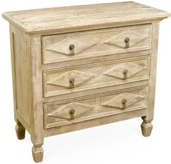 Amelia 3-Drawer Dresser - Natural - Handcrafted