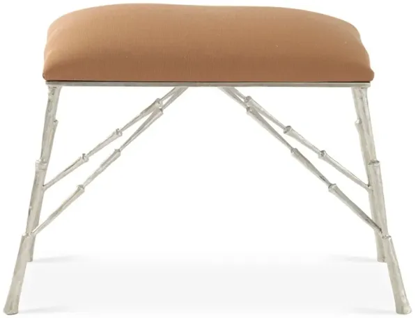 Spike Bench w/ Muslin Cushion, Silver/Rust