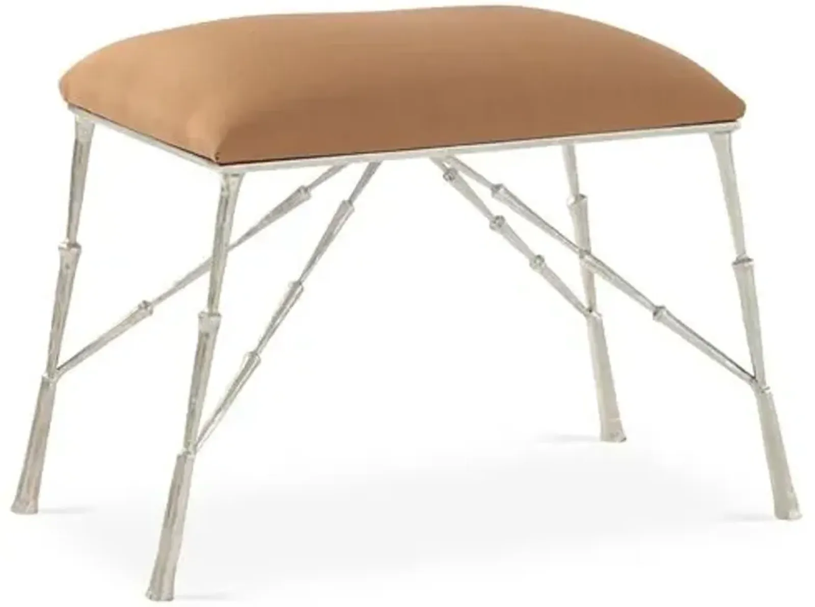 Spike Bench with Muslin Cushion - Global Views - Beige