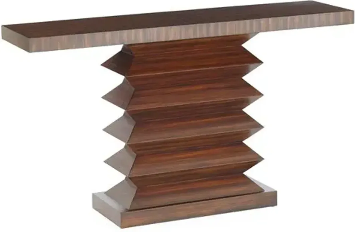 Zig Zag Console - Global Views - Brown