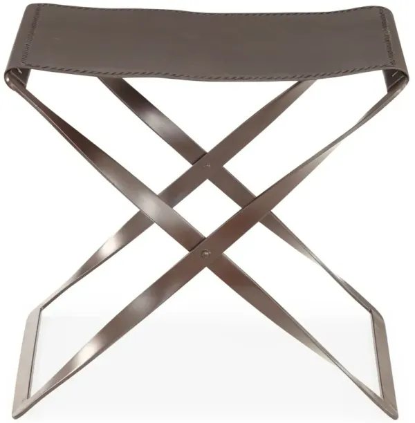 Folding Leather Stool
