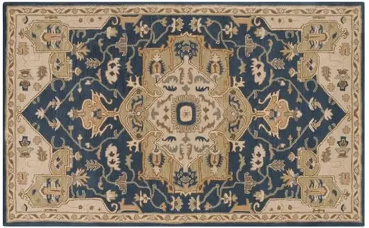 Kalle Rug - Navy/Beige - Beige