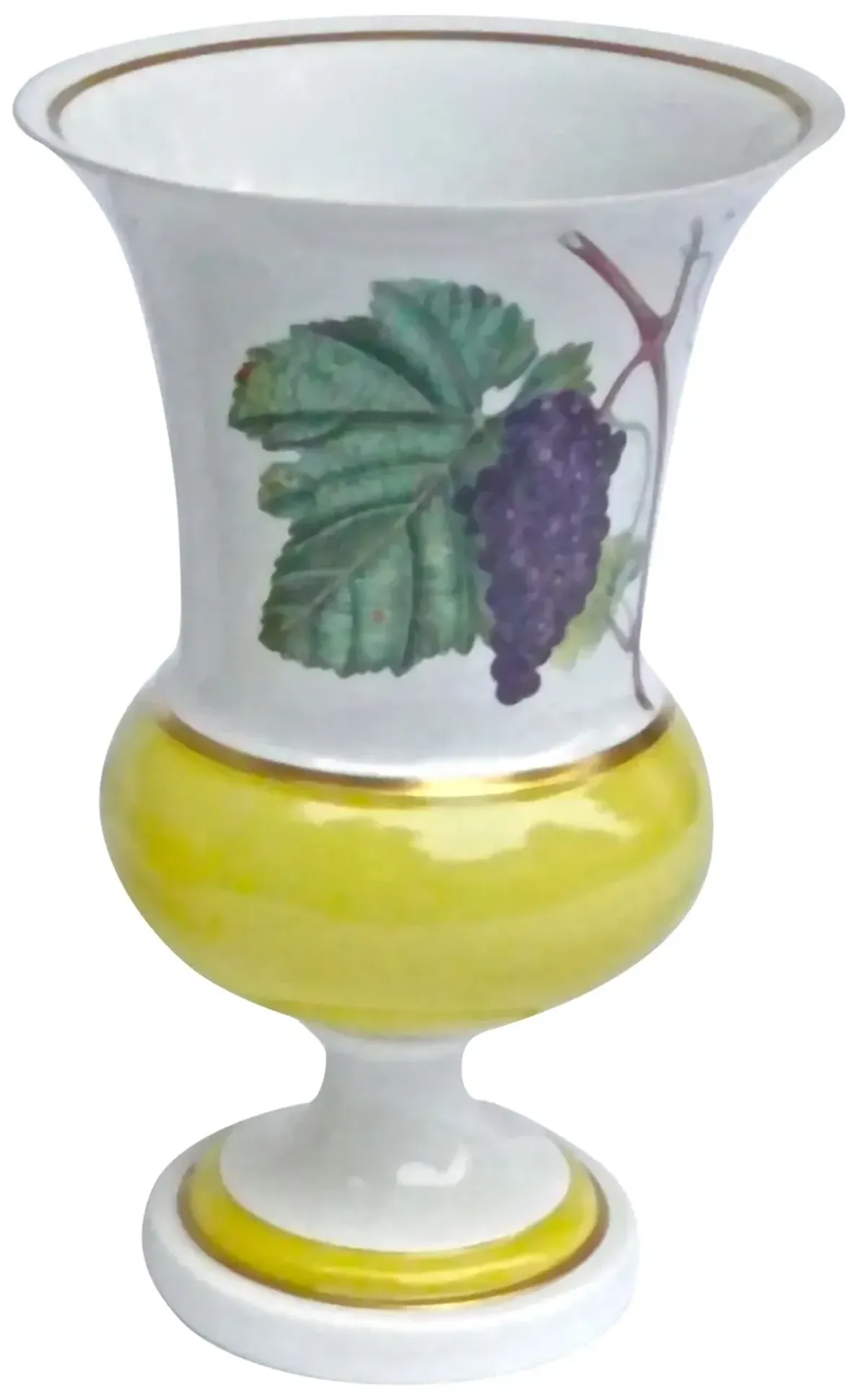 Porcelain Mottahedah Fruit Urn Vase - Vermilion Designs - Gray