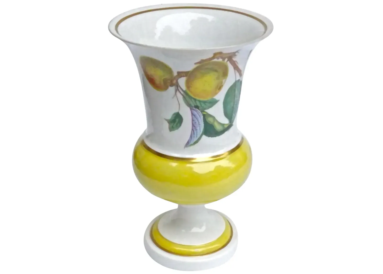 Porcelain Mottahedah Fruit Urn Vase - Vermilion Designs - Gray