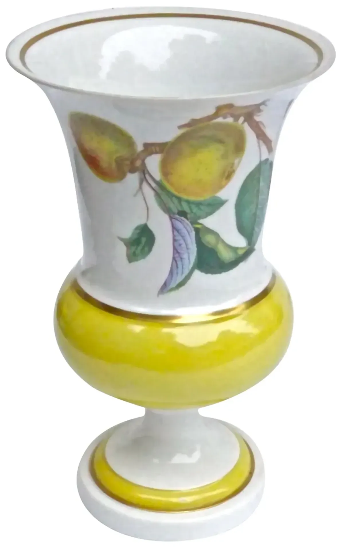 Porcelain Mottahedah Fruit Urn Vase - Vermilion Designs - Gray