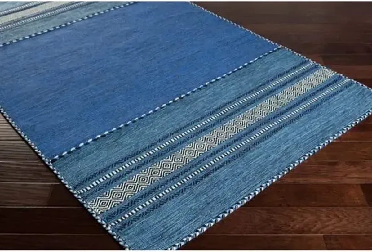 Jalo Flat-Weave Rug - Blue - Blue