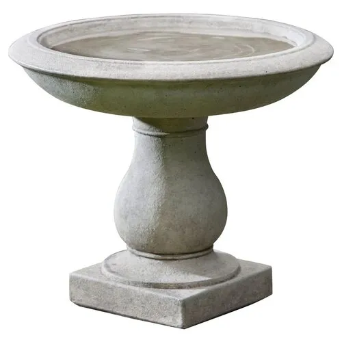 10.25" Beauvoir Birdbath - Gray - Campania International