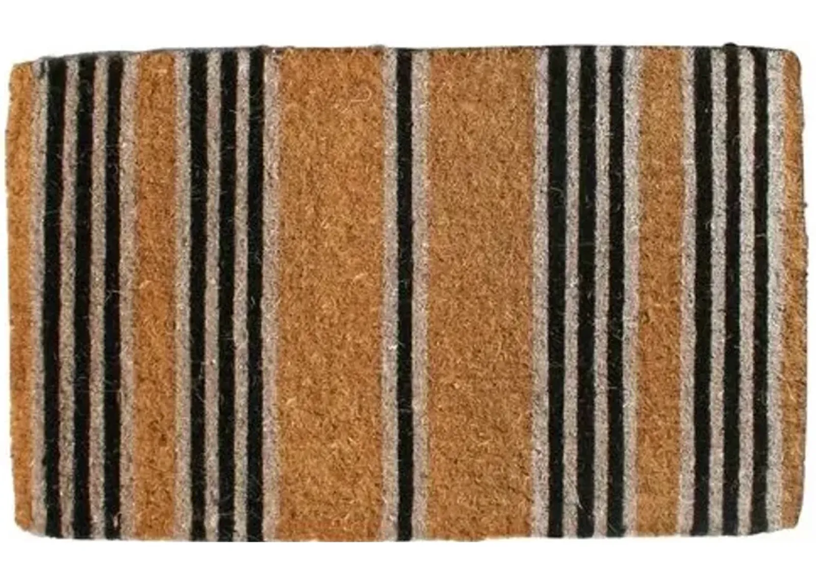 Stripes Outdoor Mat - Brown/Black