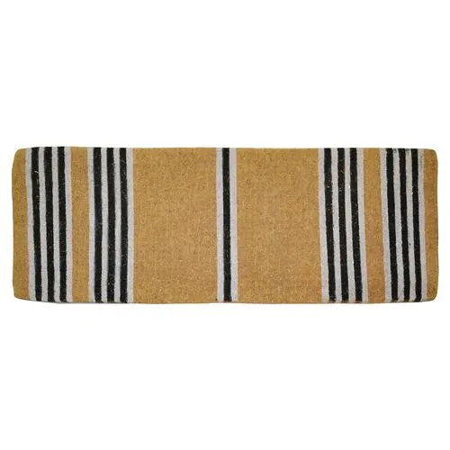 Stripes Outdoor Mat - Brown/Black