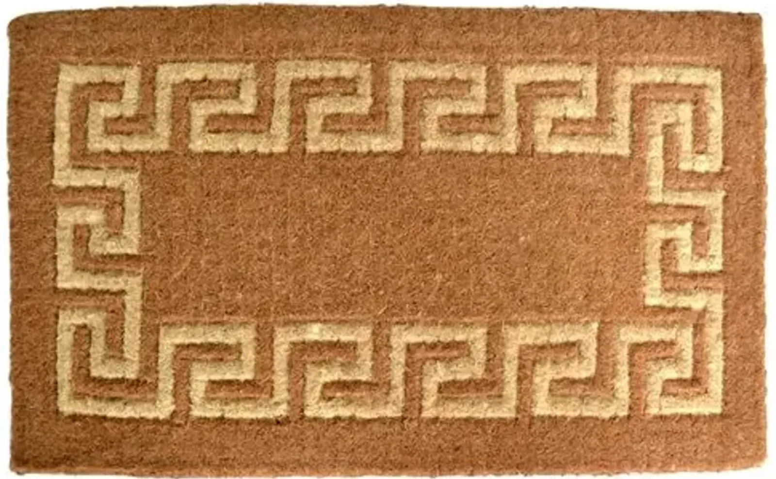 Greek Key Outdoor Mat - Brown