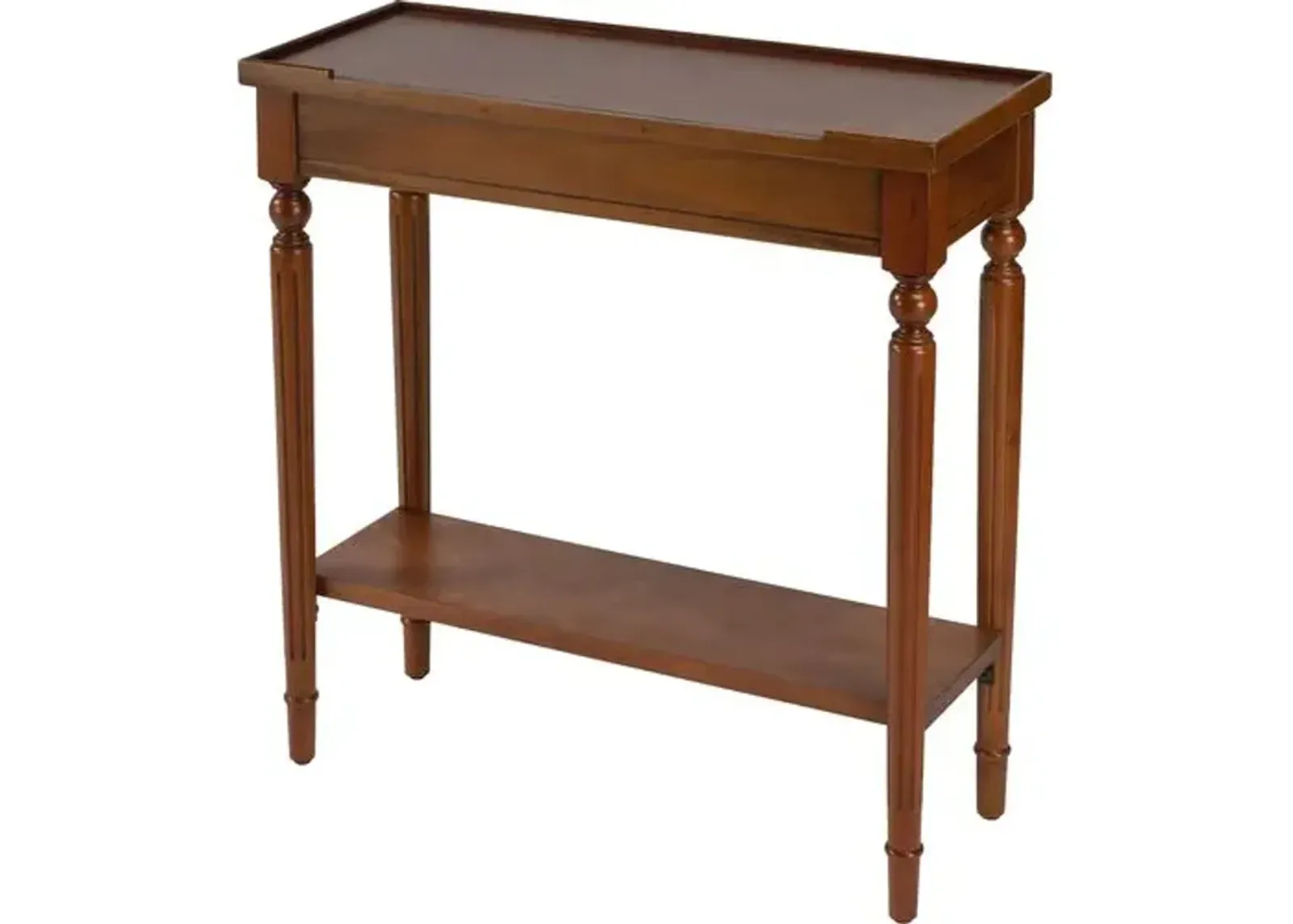 Jenna 2-Shelf Console - Olive Ash - Brown