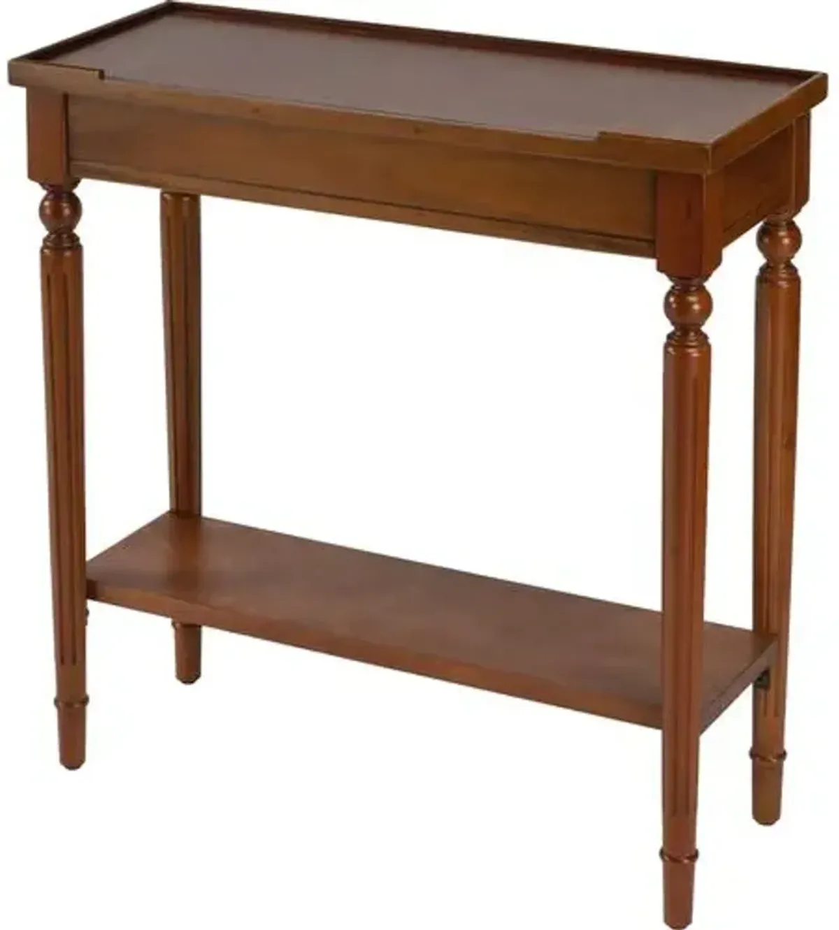 Jenna 2-Shelf Console - Olive Ash - Brown