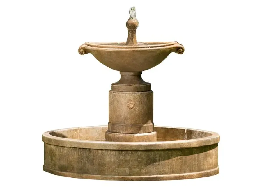 41.5" Borghese in Basin Fountain - Campania International - Beige