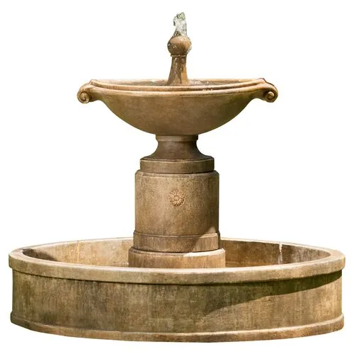 41.5" Borghese in Basin Fountain - Campania International - Beige