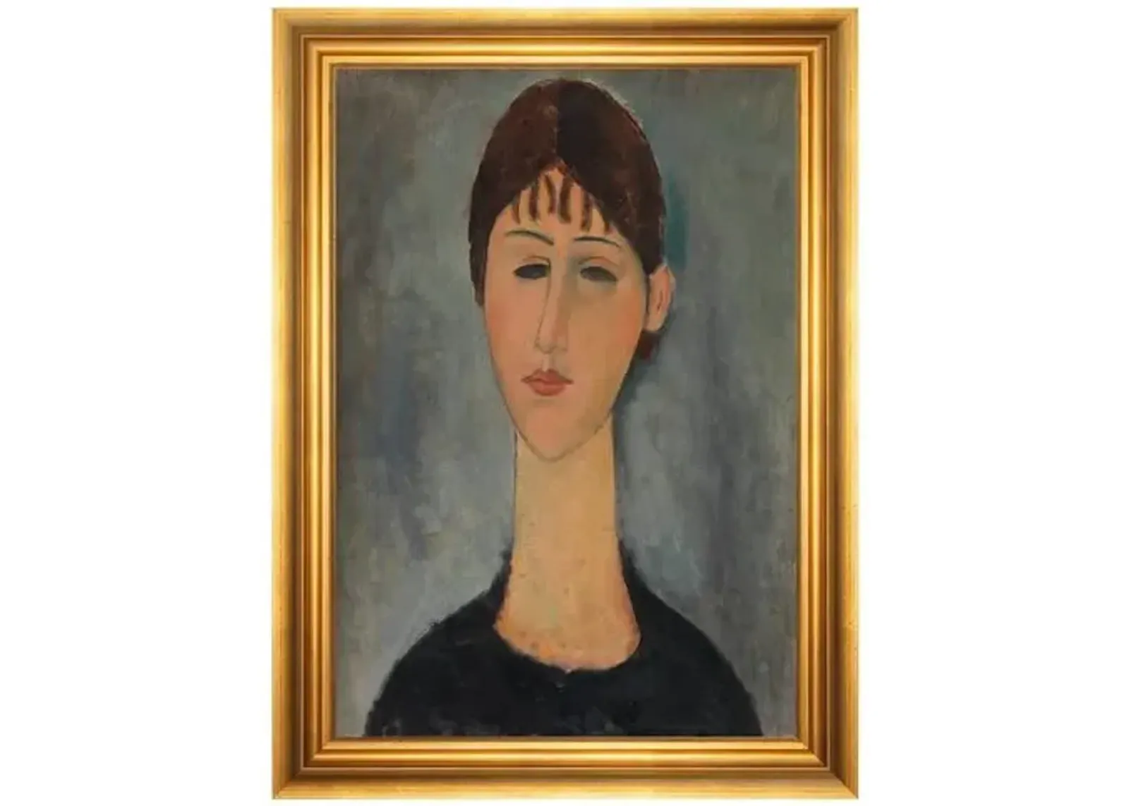 Painting - Modigliani - Portrait of Mme Zborowska - Munn Works - Gray