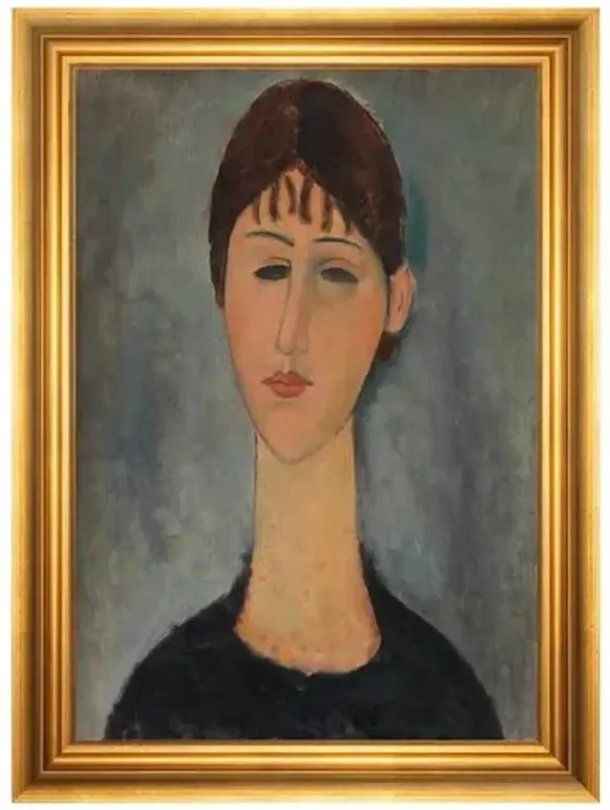 Painting - Modigliani - Portrait of Mme Zborowska - Munn Works - Gray