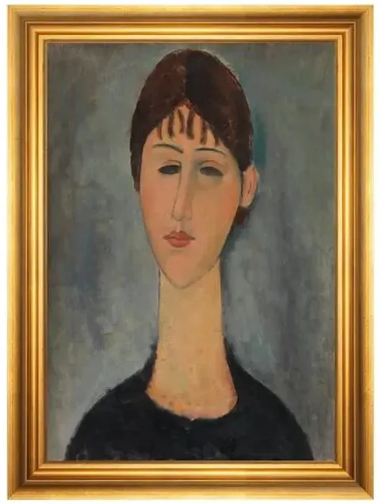 Painting - Modigliani - Portrait of Mme Zborowska - Munn Works - Gray