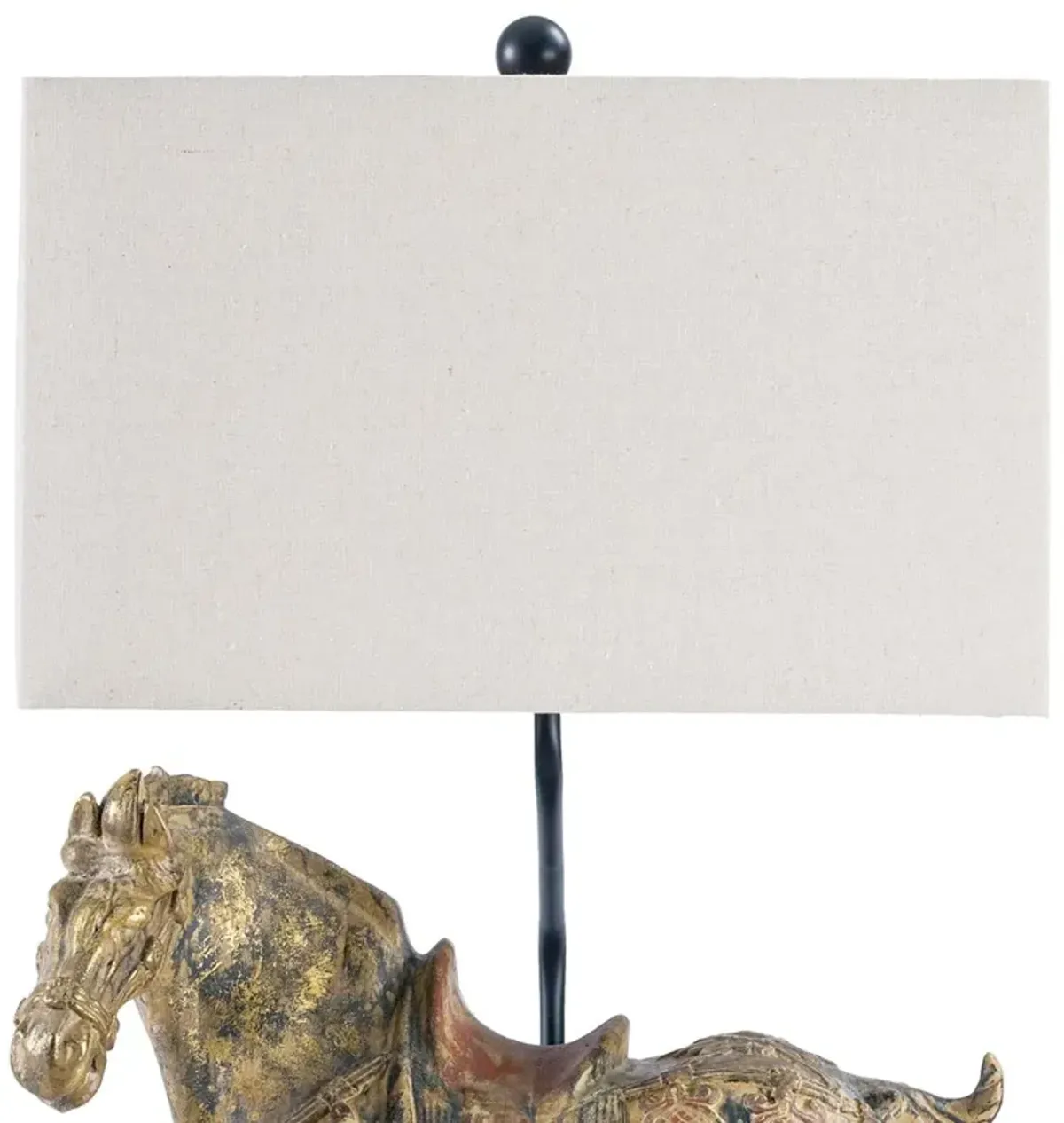 Set of 2 Dynasty Horse Lamps - Distressed - Regina Andrew