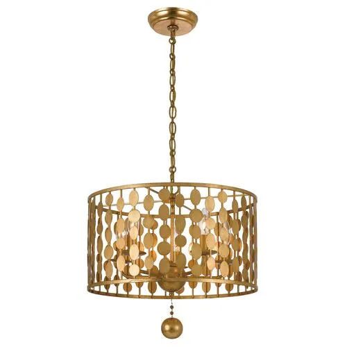 Layla Chandelier - Antique Gold - Crystorama