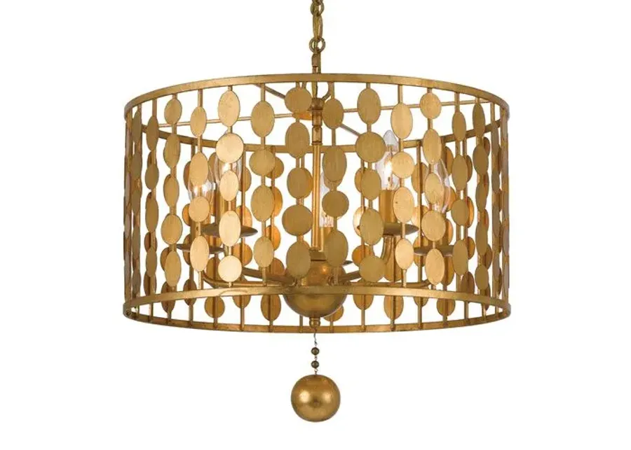 Layla Chandelier - Antique Gold - Crystorama