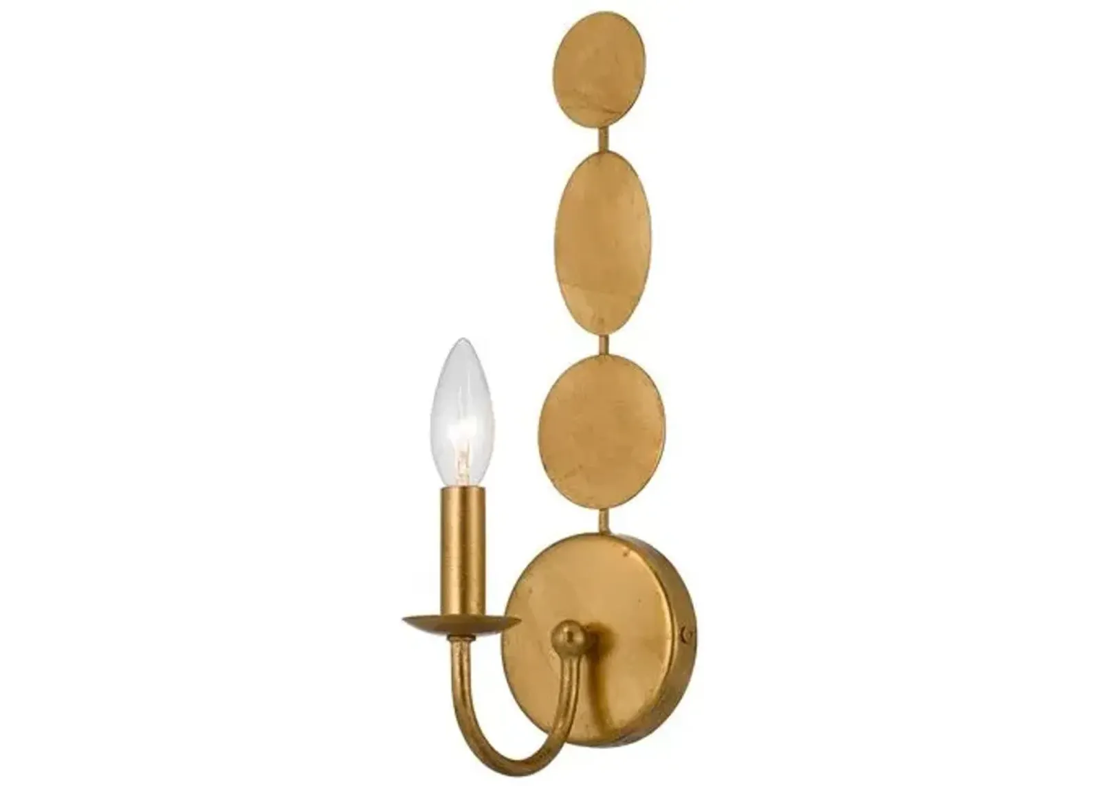 Layla 1-Light Sconce - Antiqued Gold - Crystorama