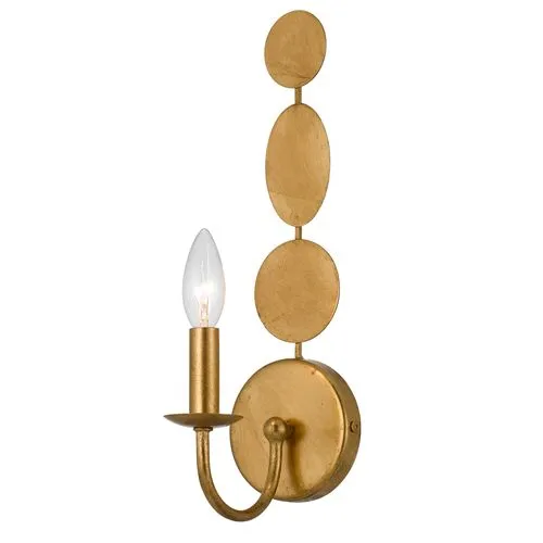 Layla 1-Light Sconce - Antiqued Gold - Crystorama