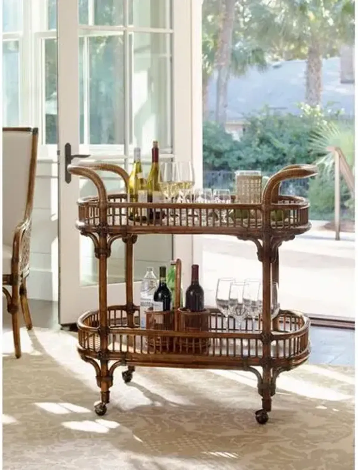 Veranda Bar Cart - Tommy Bahama - Brown