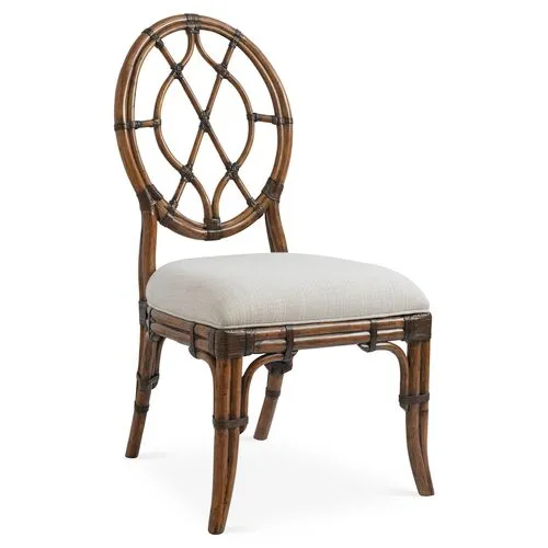 Cedar Key Oval-Back Side Chair - Ivory - Tommy Bahama