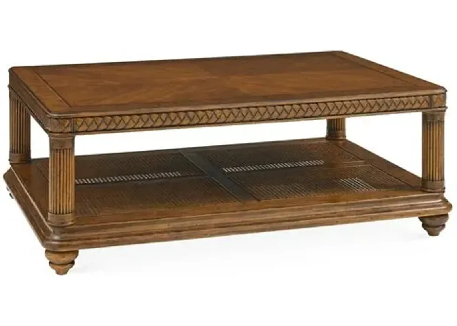 Vineyard Point Storage Coffee Table - Rustic Java - Tommy Bahama - Brown