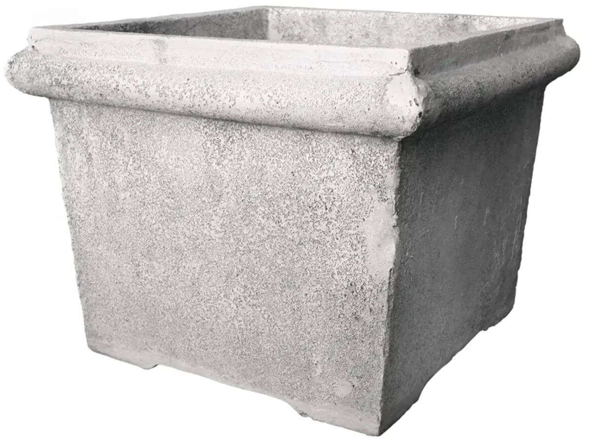 21" Logan Planter, Cathedral White