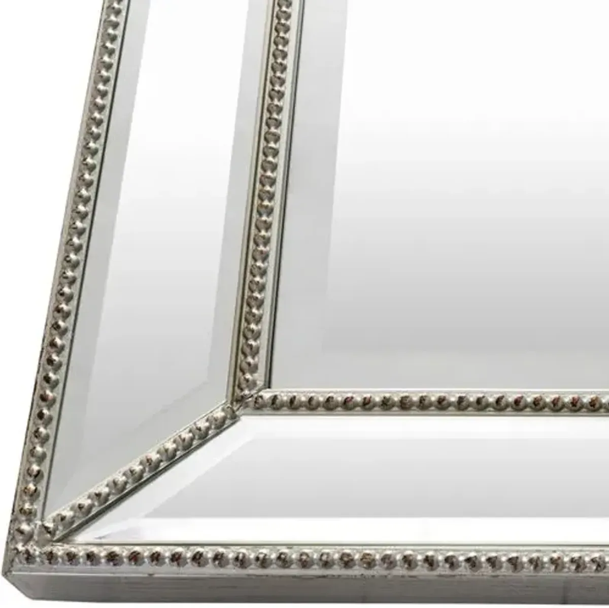 Beveled Glass Mirror - Silver - Gray