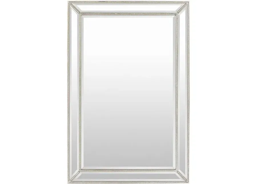 Beveled Glass Mirror - Silver - Gray