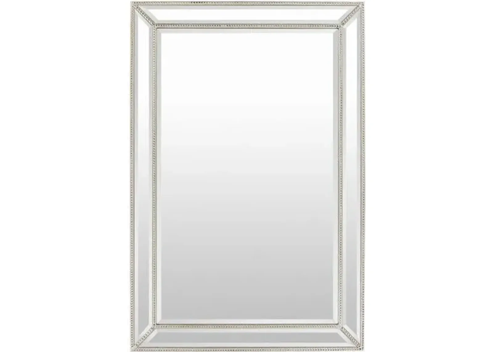 Beveled Glass Mirror - Silver - Gray