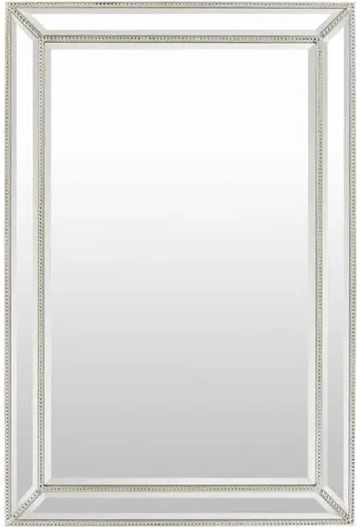 Beveled Glass Mirror - Silver - Gray