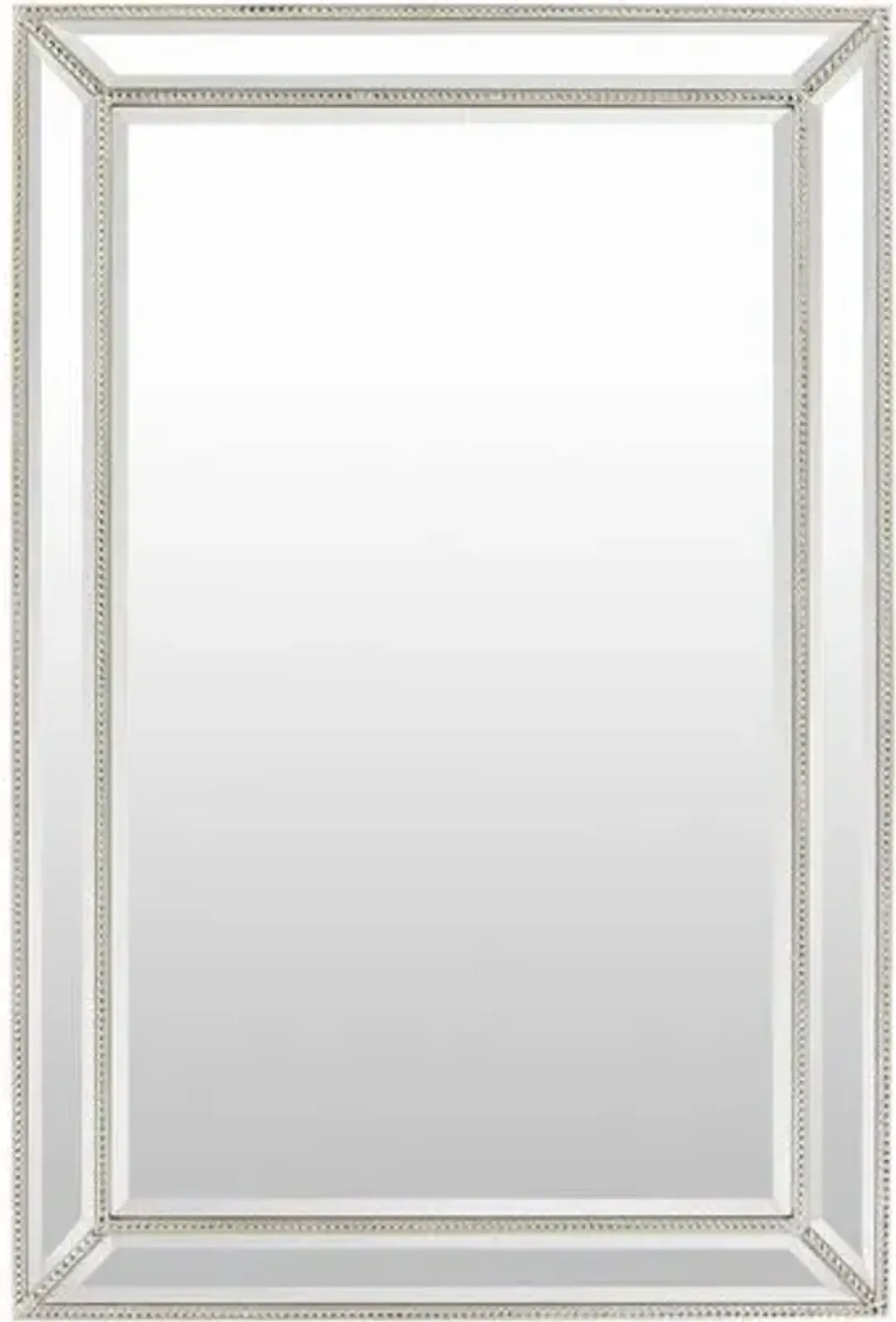 Beveled Glass Mirror - Silver - Gray